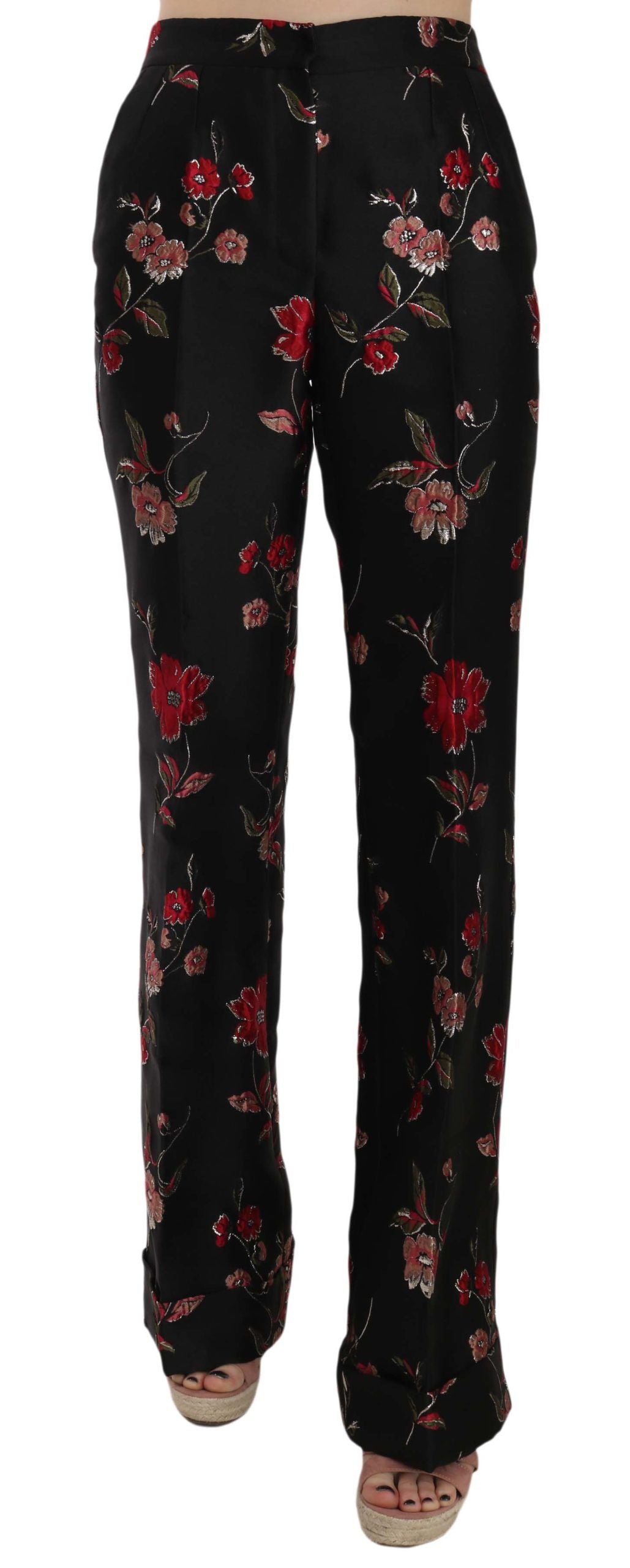 Dolce & Gabbana flared pants for women in black, product view 1