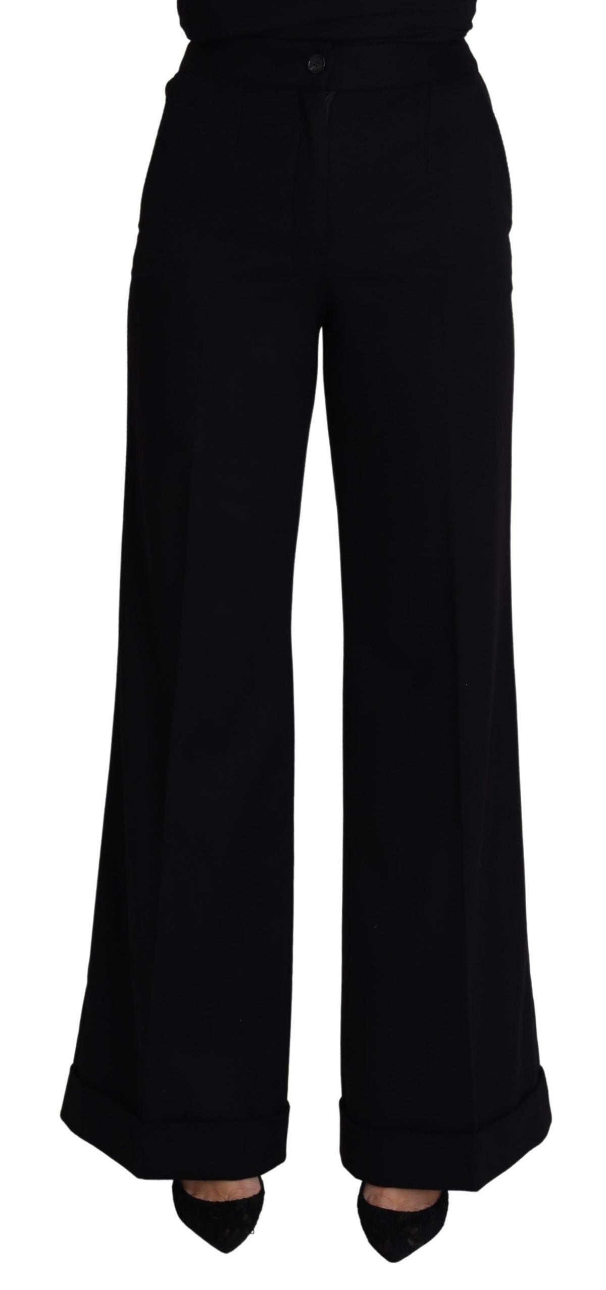 Dolce & Gabbana flared pants for women in black, product view 1