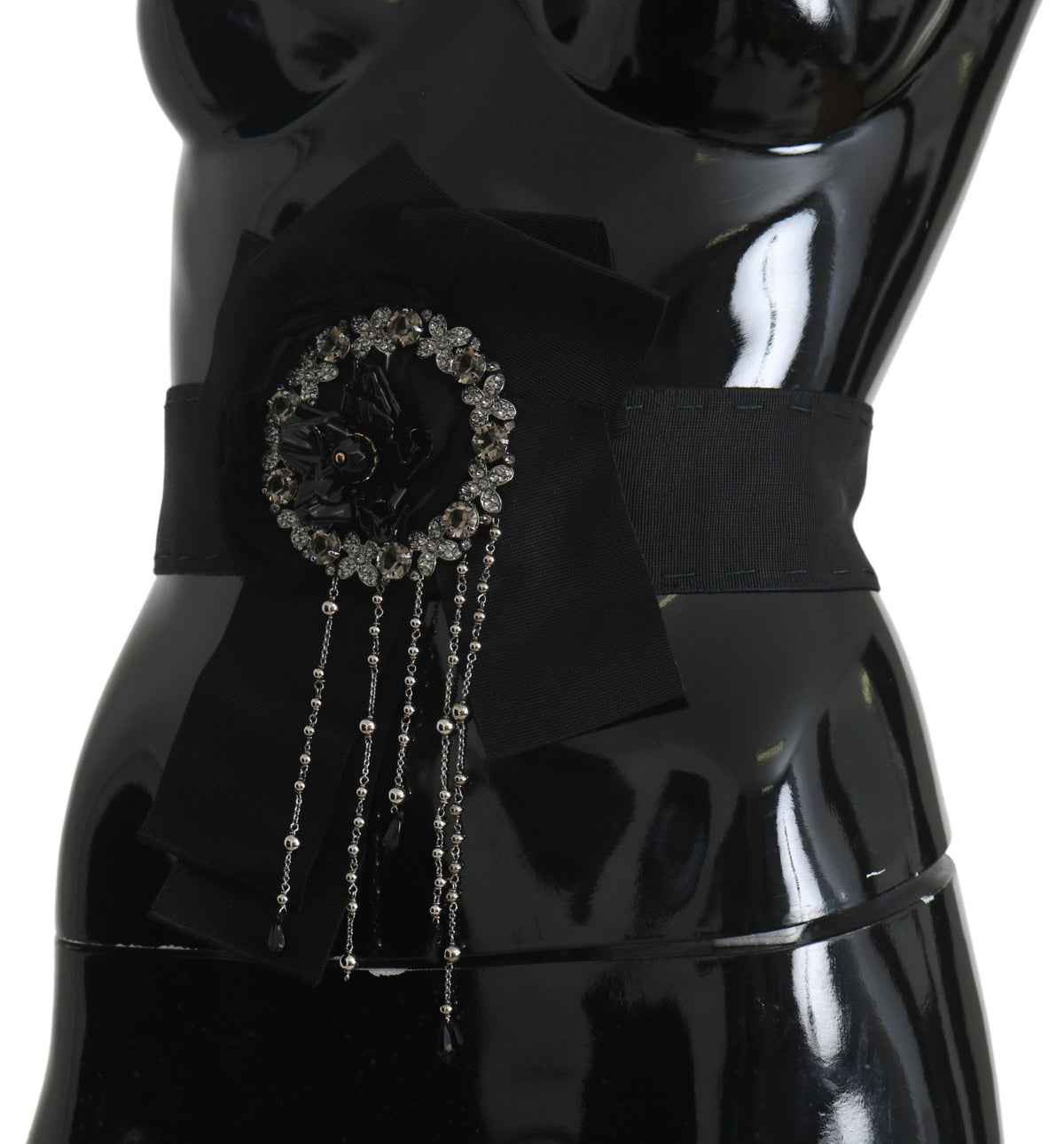 Dolce & Gabbana high-waist belts for women in black, product view 2