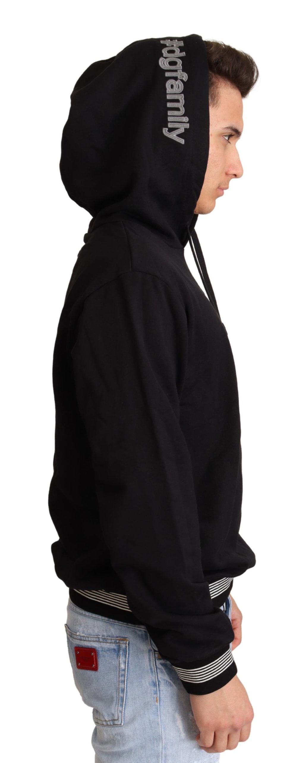 Dolce & Gabbana hoodies for men in black, product view 4
