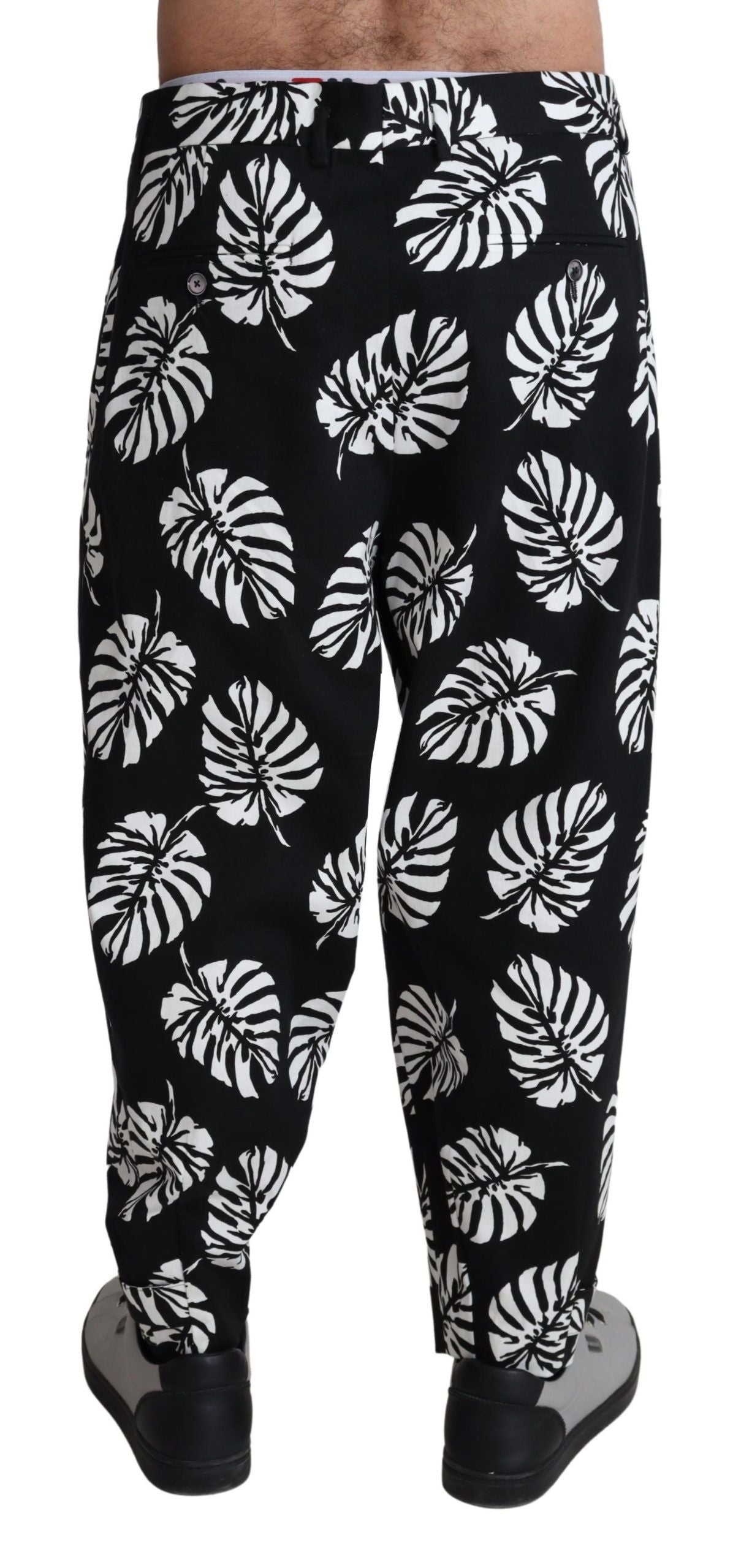 Dolce & Gabbana casual pants for men in black/white, product view 3