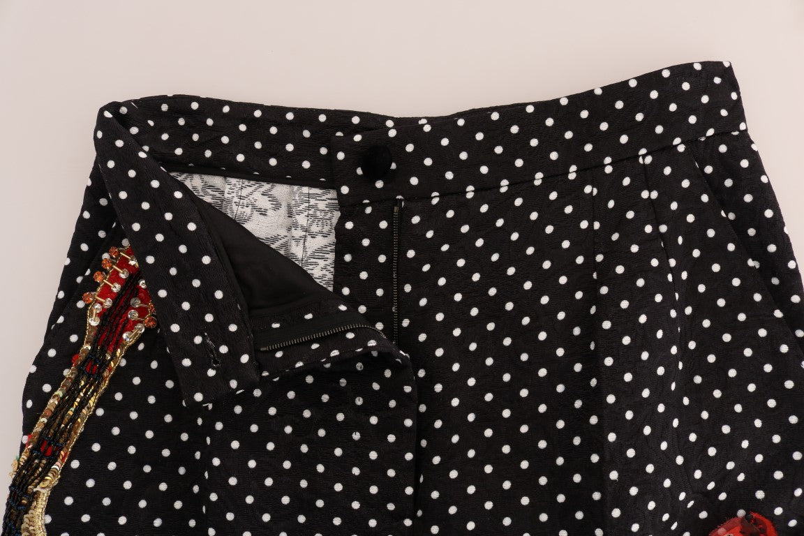 Dolce & Gabbana casual pants for women in black/white, product view 4