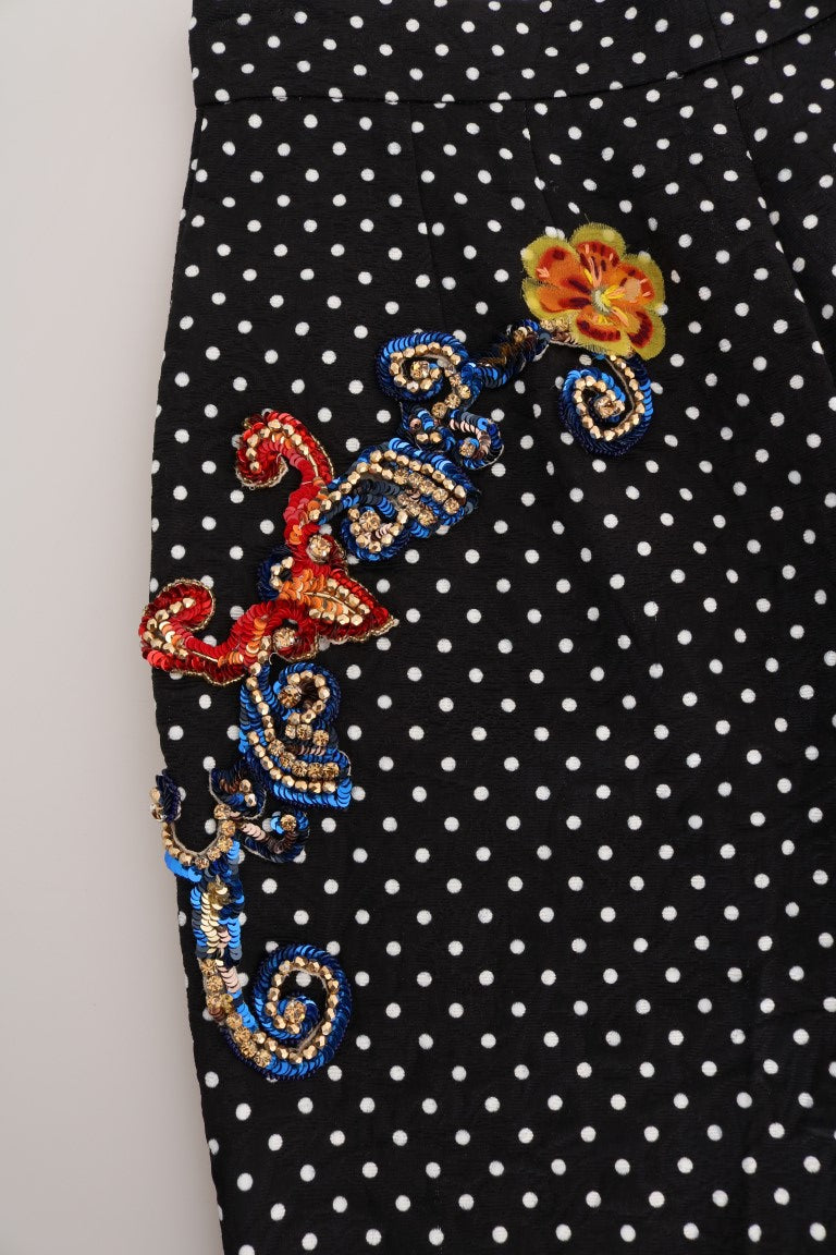 Dolce & Gabbana casual pants for women in black/white, product view 5