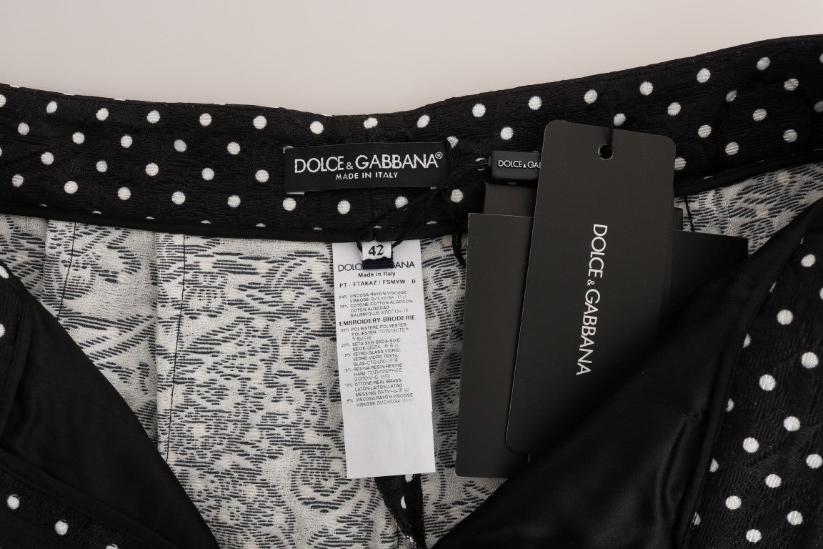 Dolce & Gabbana casual pants for women in black/white, product view 7