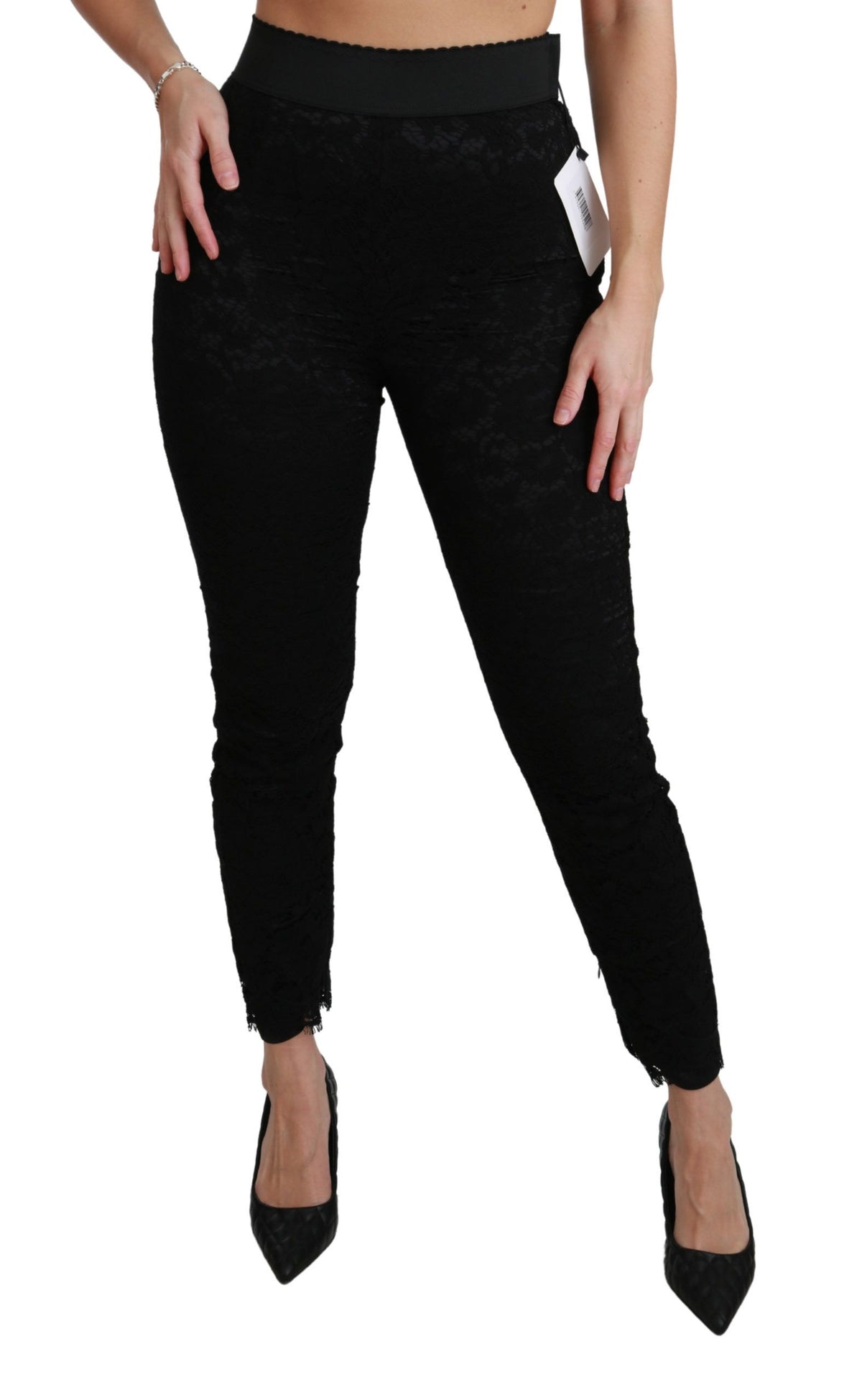 Dolce & Gabbana skinny pants for women in black, product view 2