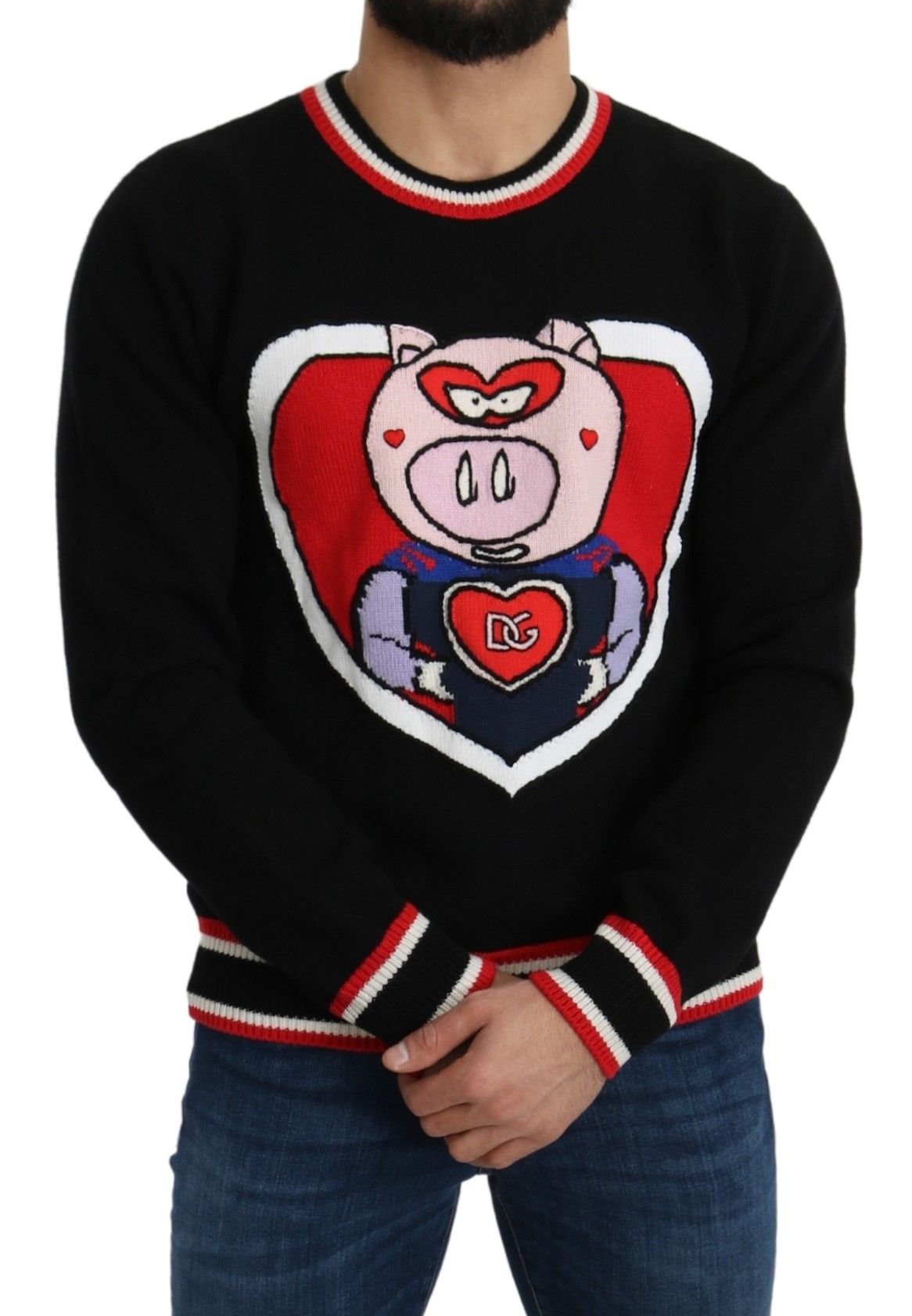 Dolce & Gabbana sweatshirts for men in black, product view 5