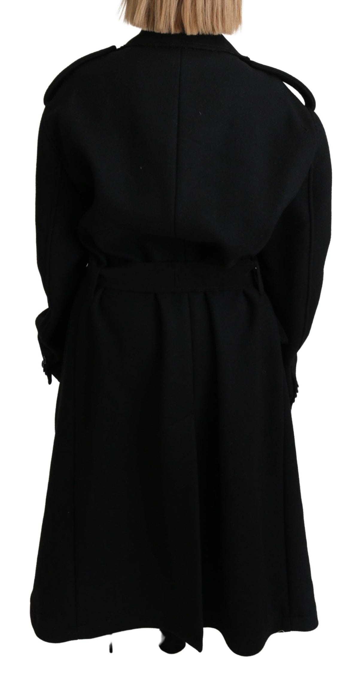 Dolce & Gabbana trench coats for women in black, product view 4