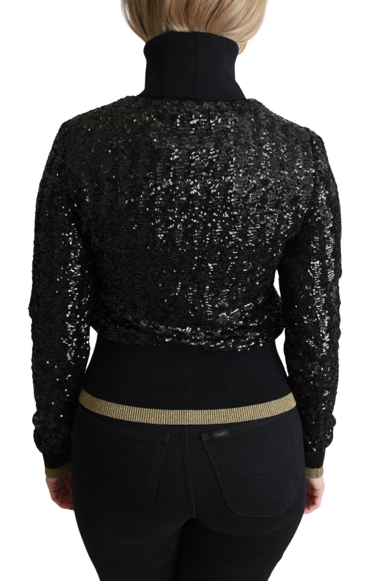 Dolce & Gabbana turtlenecks for women in black, product view 4
