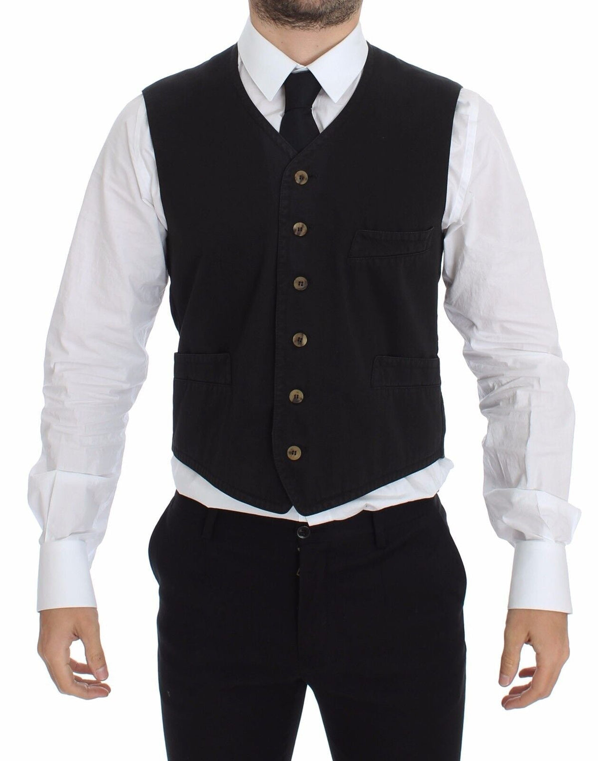 Dolce & Gabbana waistcoats for men in black, product view 1