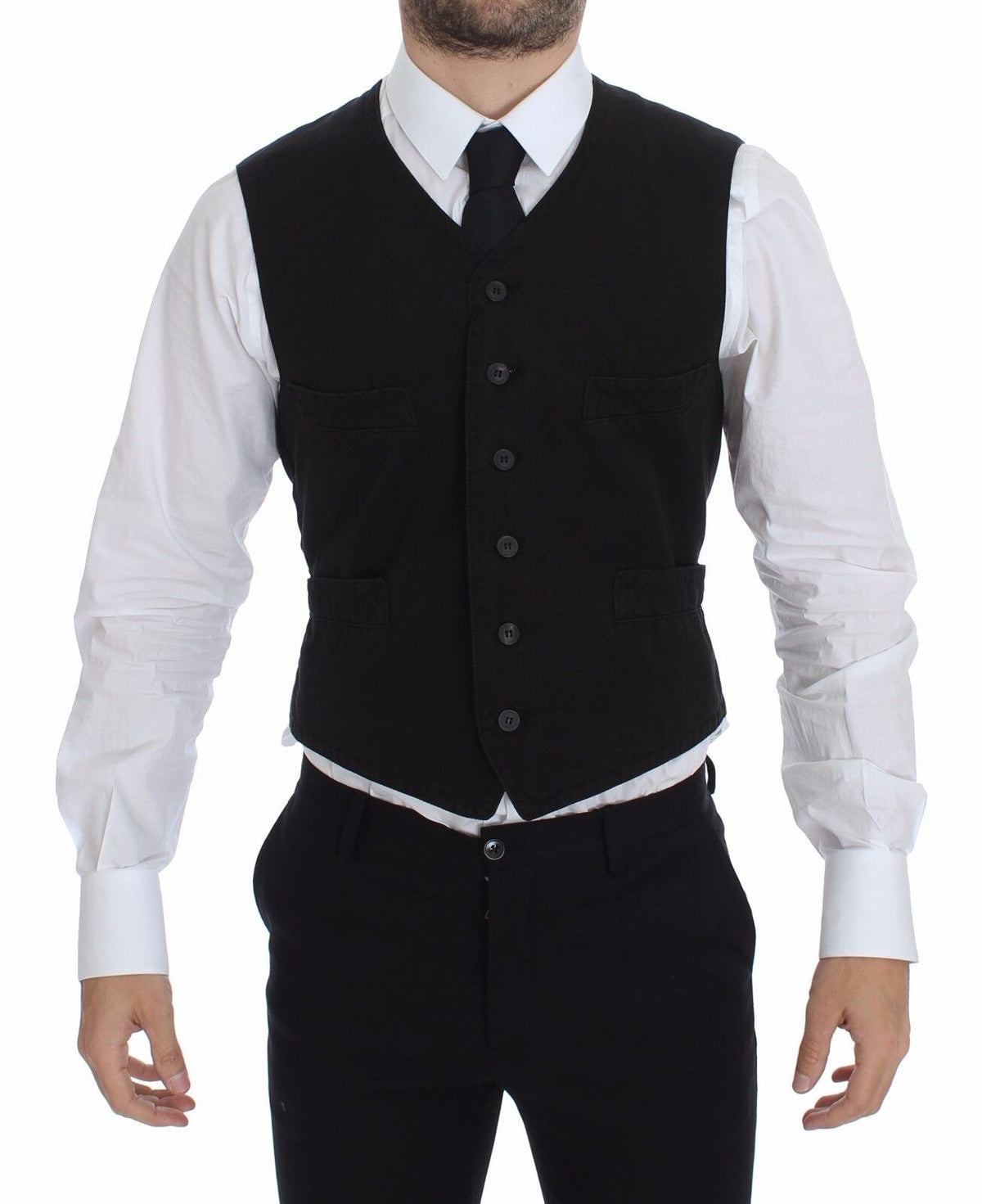 Dolce & Gabbana waistcoats for men in black, product view 1