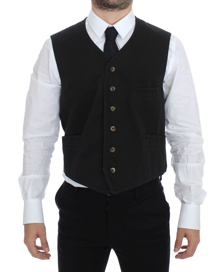 Dolce & Gabbana waistcoats for men in black, product view 1