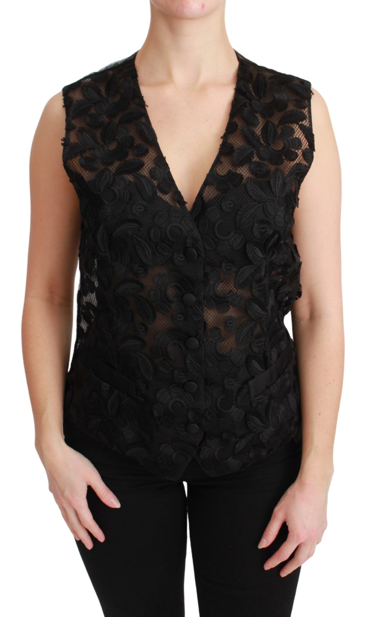 Dolce & Gabbana waistcoats for women in black, product view 1