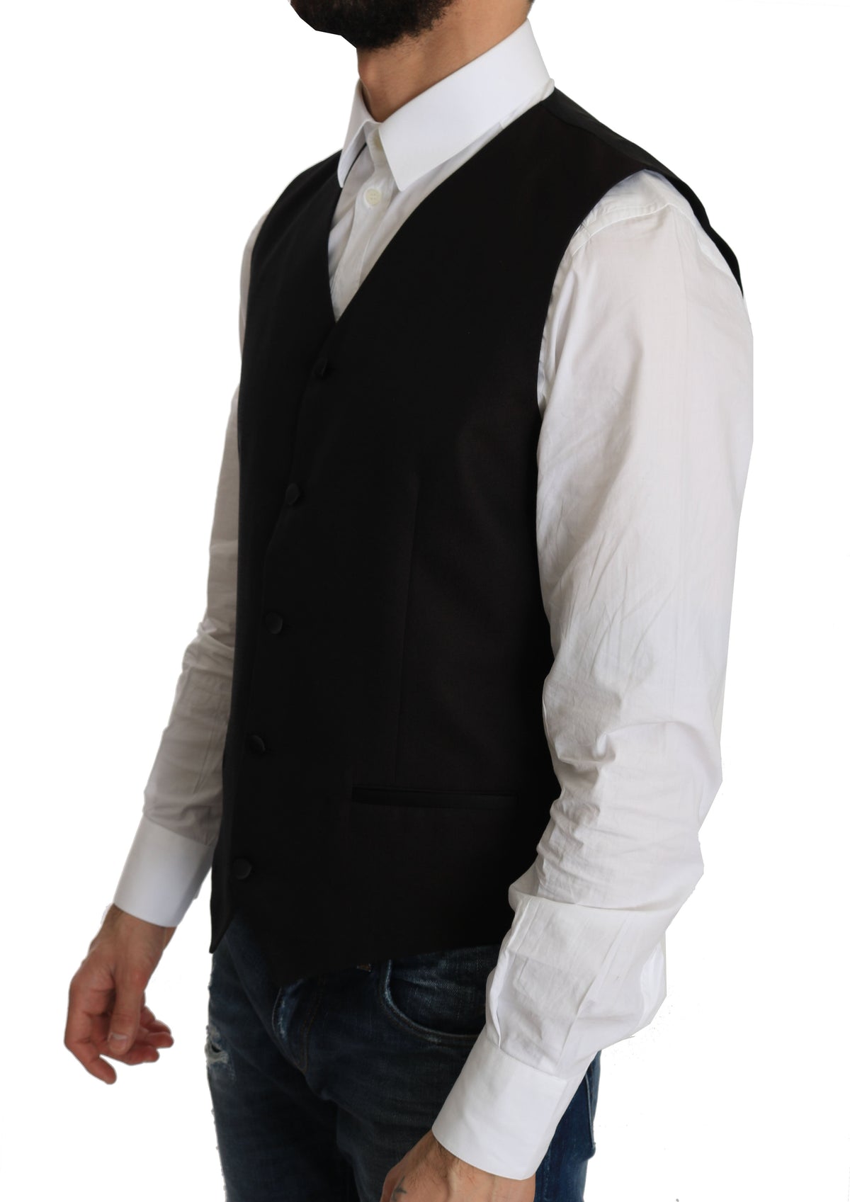 Dolce & Gabbana waistcoats for men in black, product view 3