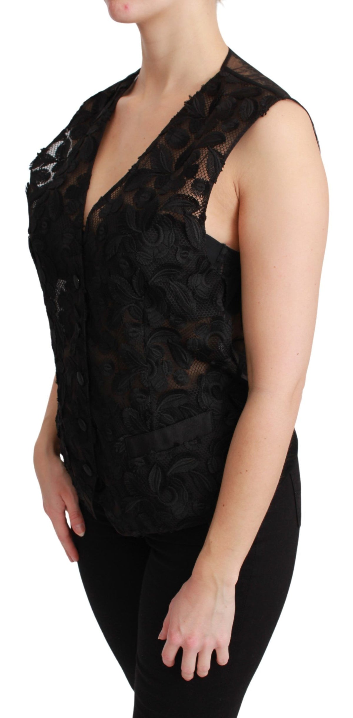Dolce & Gabbana waistcoats for women in black, product view 3