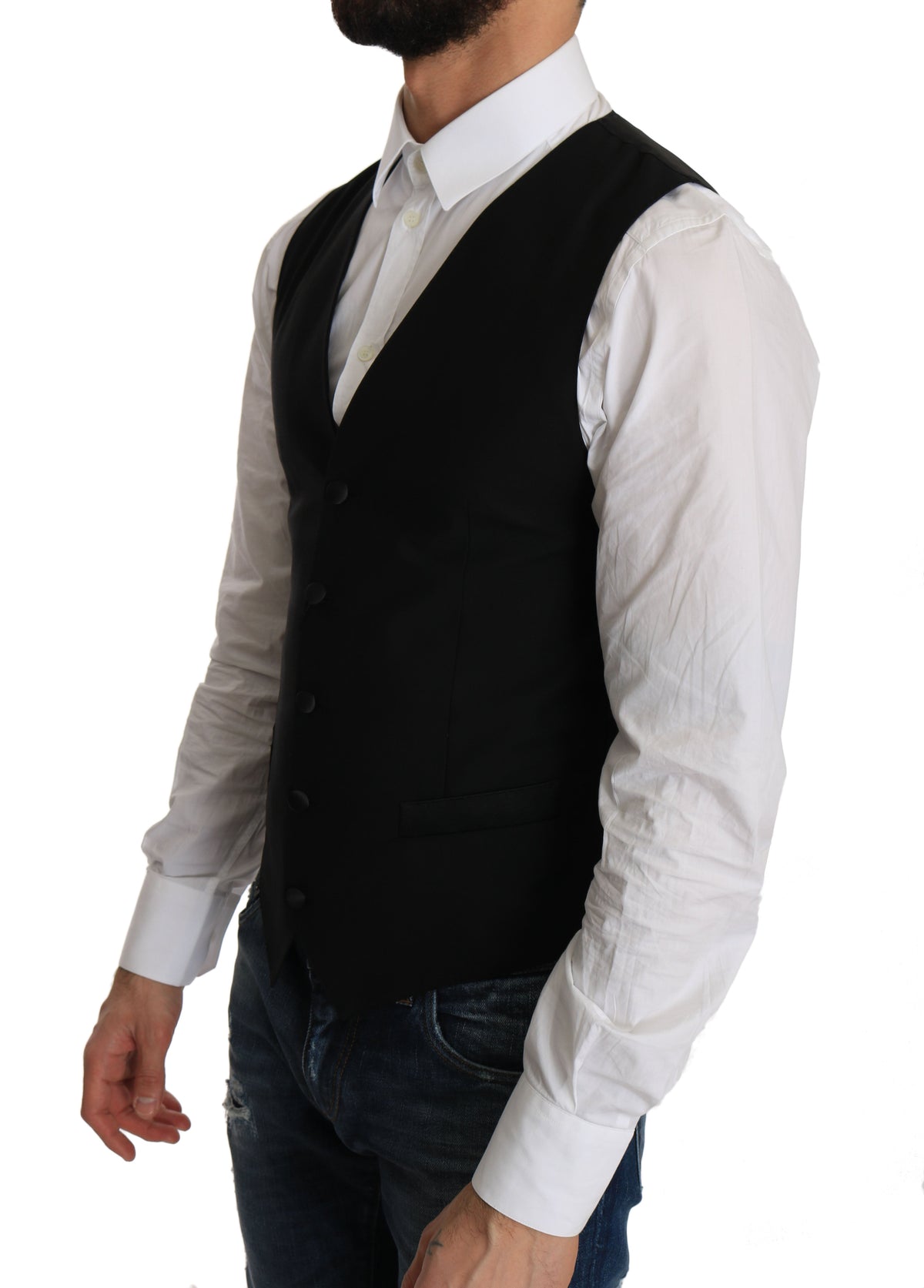Dolce & Gabbana waistcoats for men in black, product view 4