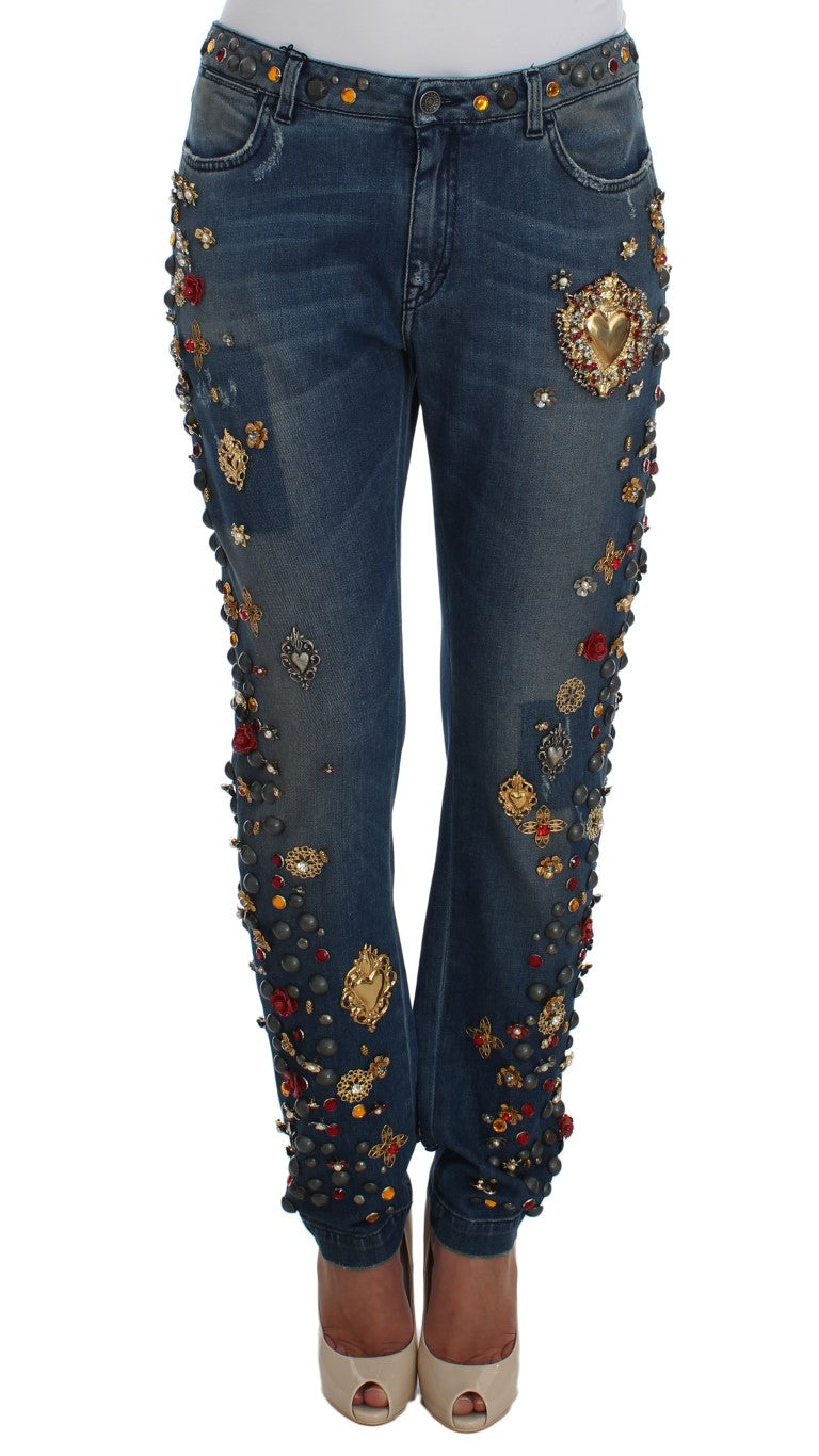 Dolce & Gabbana boyfriend jeans for women in blue, product view 1