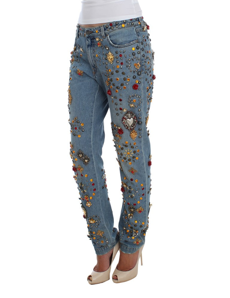 Dolce & Gabbana boyfriend jeans for women in blue, product view 2