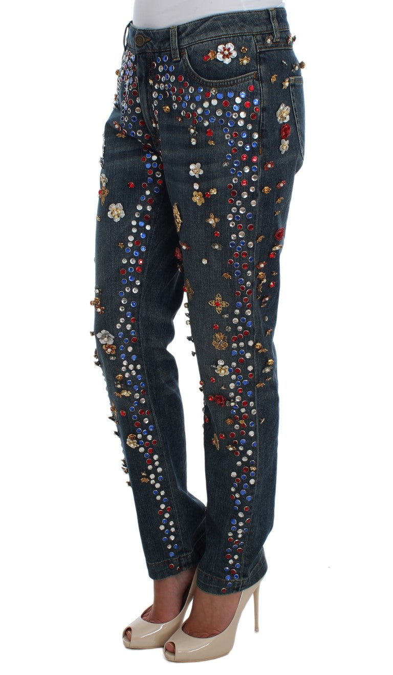 Dolce & Gabbana boyfriend jeans for women in blue, product view 2