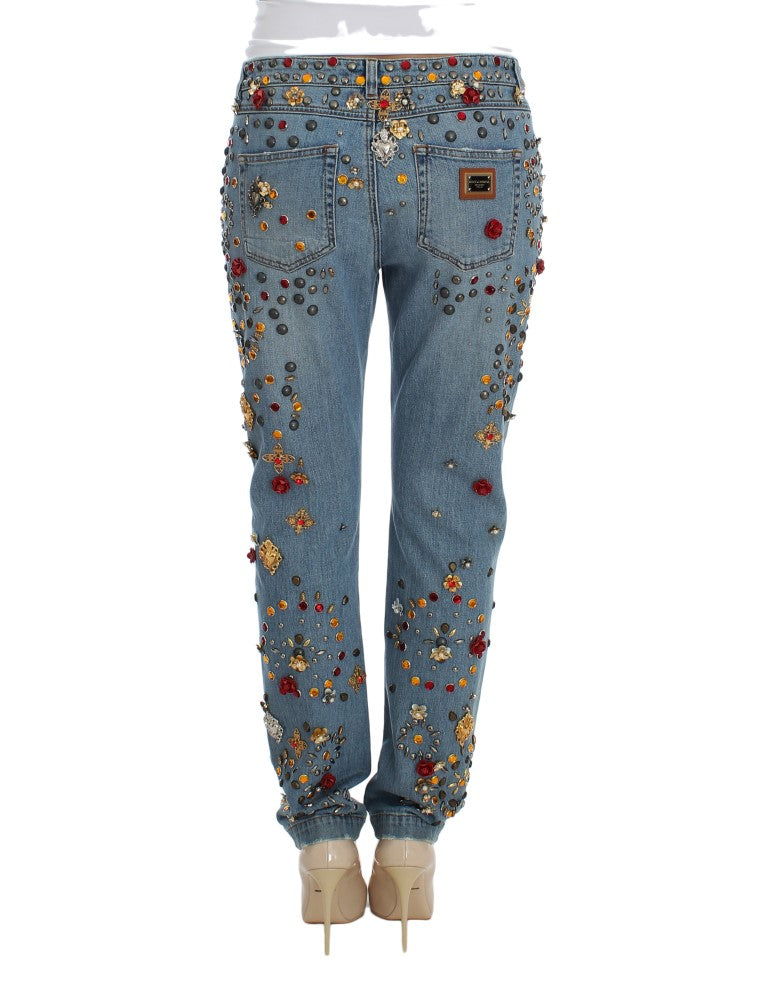 Dolce & Gabbana boyfriend jeans for women in blue, product view 3
