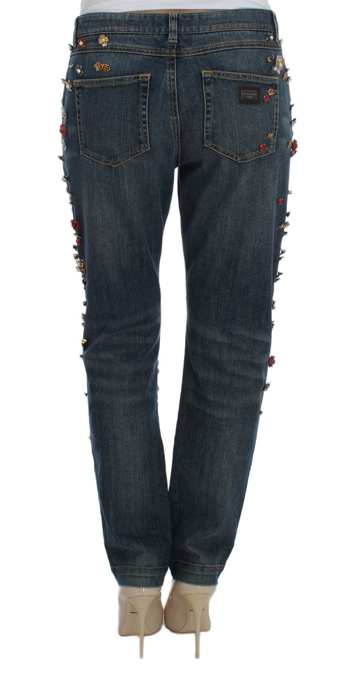 Dolce & Gabbana boyfriend jeans for women in blue, product view 3