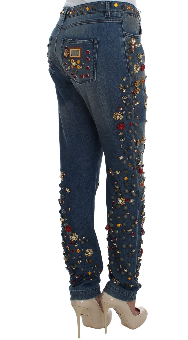 Dolce & Gabbana boyfriend jeans for women in blue, product view 4