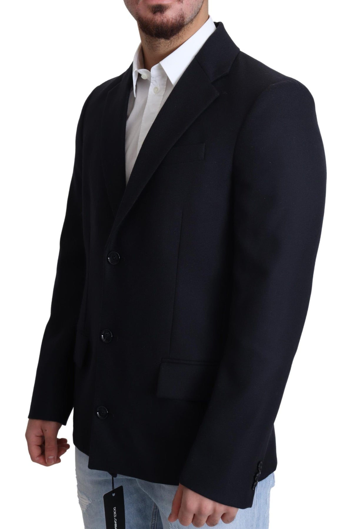 Dolce & Gabbana coats for men in blue, product view 2