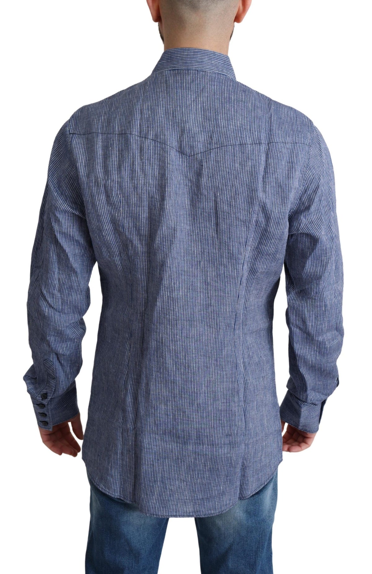 Dolce & Gabbana dress shirts for men in blue, product view 3