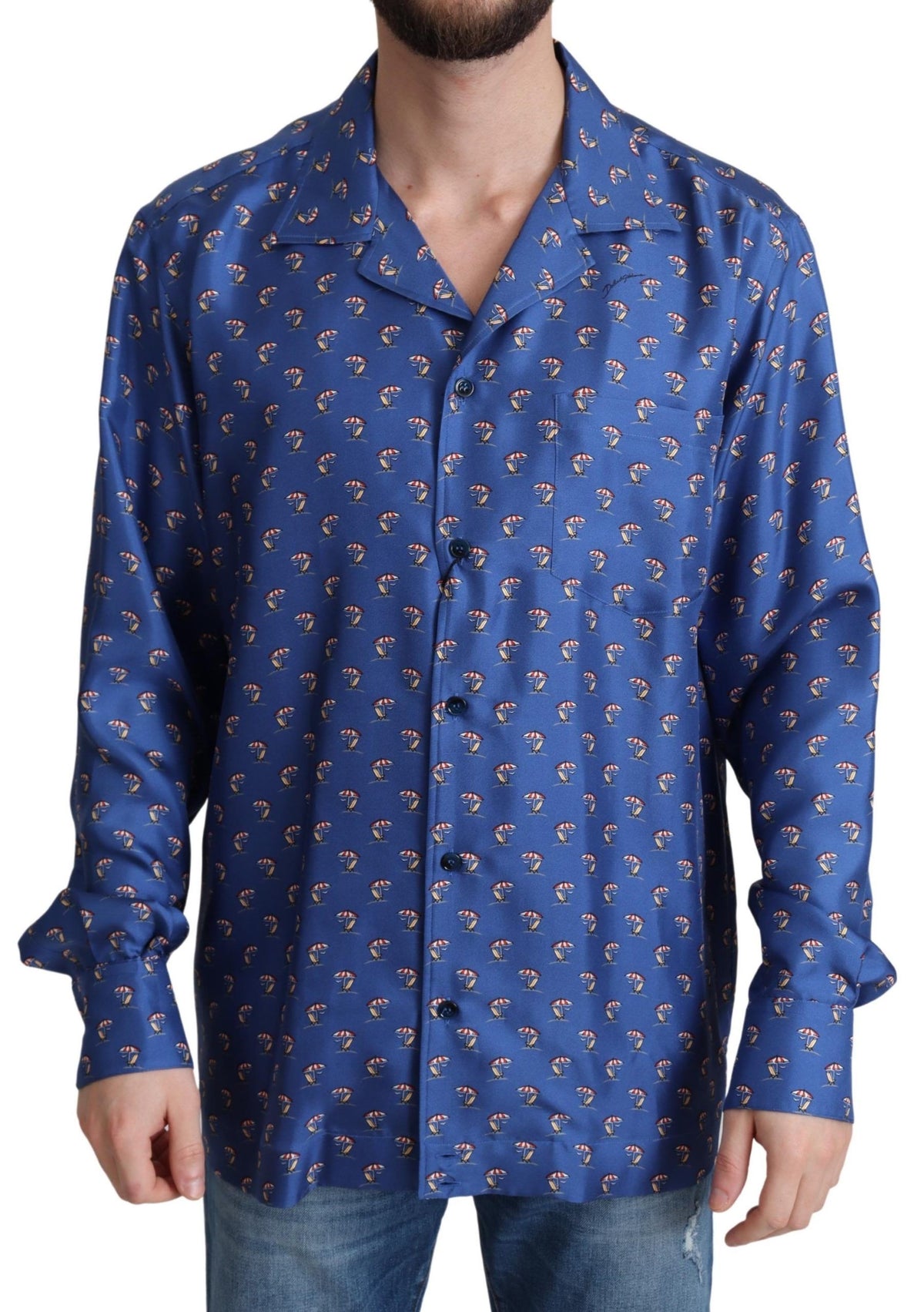 Dolce & Gabbana pattern for men in blue, product view 1