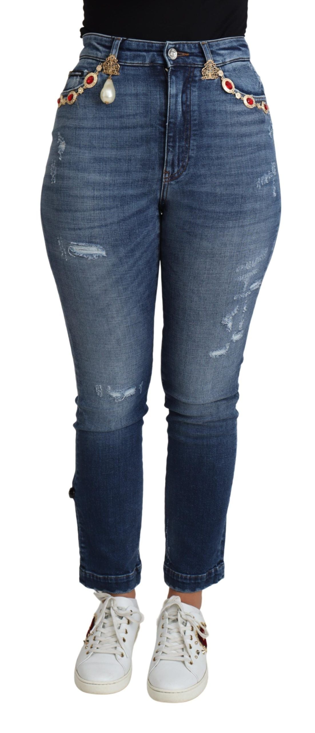 Dolce & Gabbana skinny jeans for women in blue, product view 1