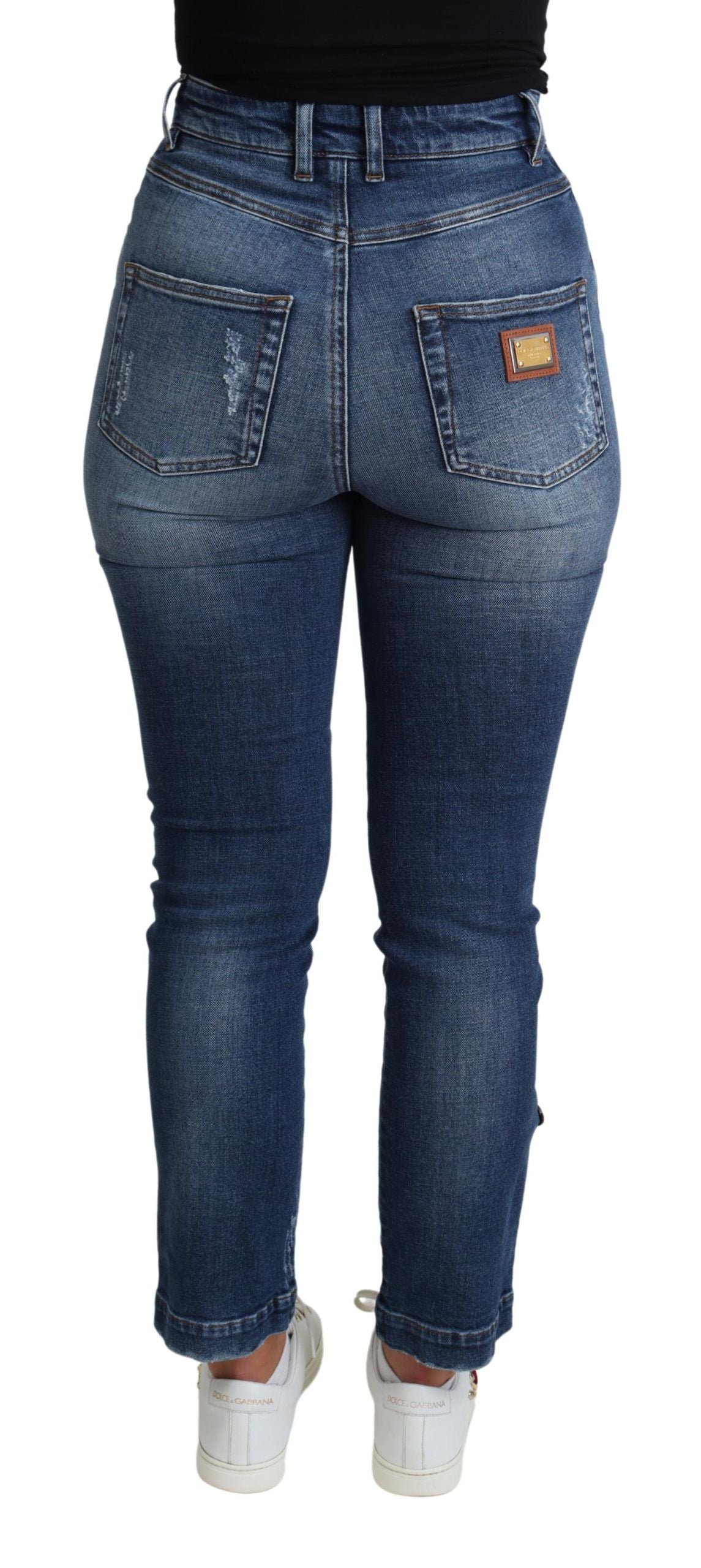 Dolce & Gabbana skinny jeans for women in blue, product view 3