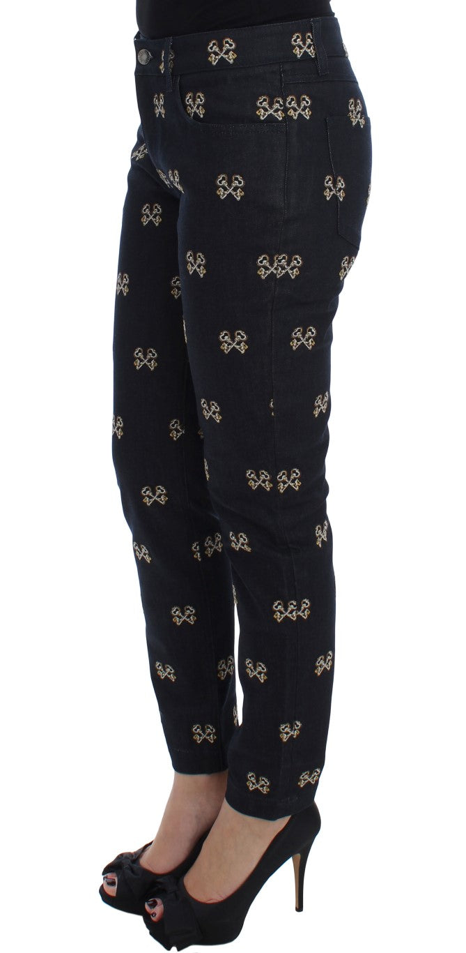 Dolce & Gabbana slim fit jeans for women in blue, product view 2