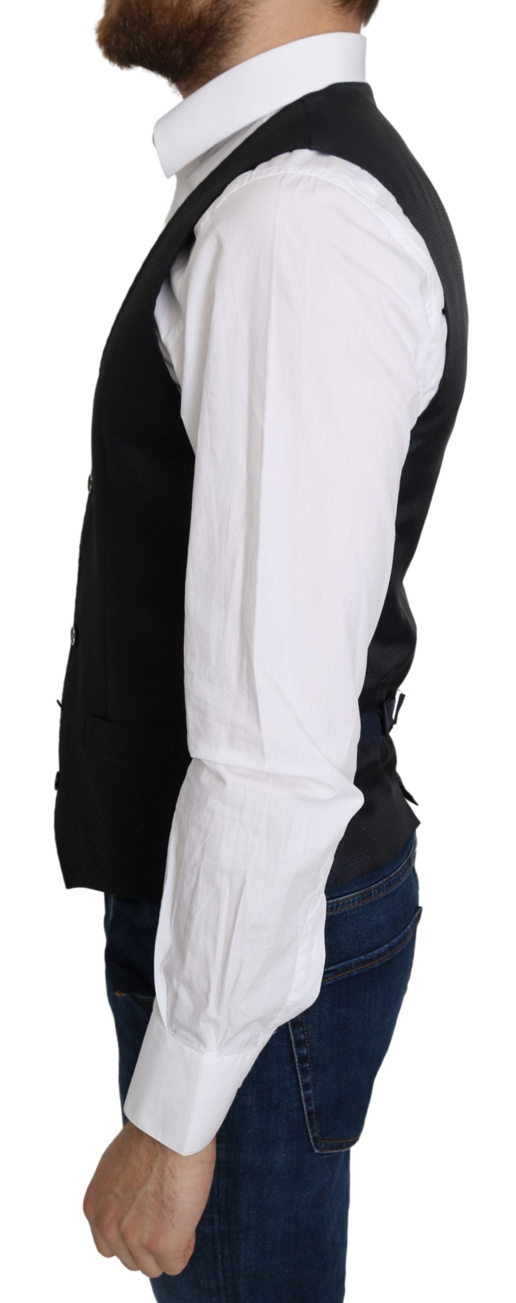 Dolce & Gabbana waistcoats for men in blue, product view 3