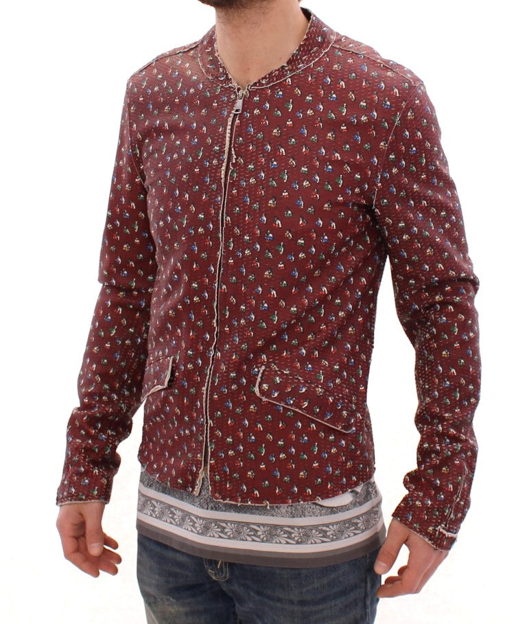 Dolce & Gabbana leather jackets for men in bordeaux, product view 2