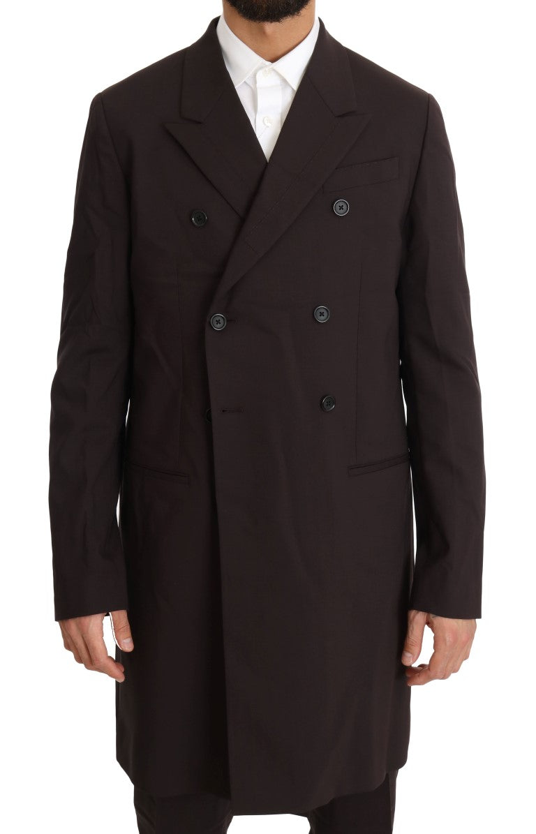 Dolce & Gabbana three-piece suits for men in bordeaux, product view 4