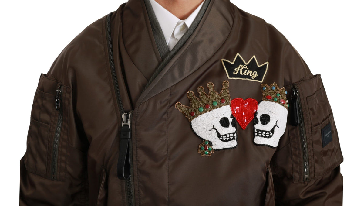Dolce & Gabbana bombers for men in brown, product view 3