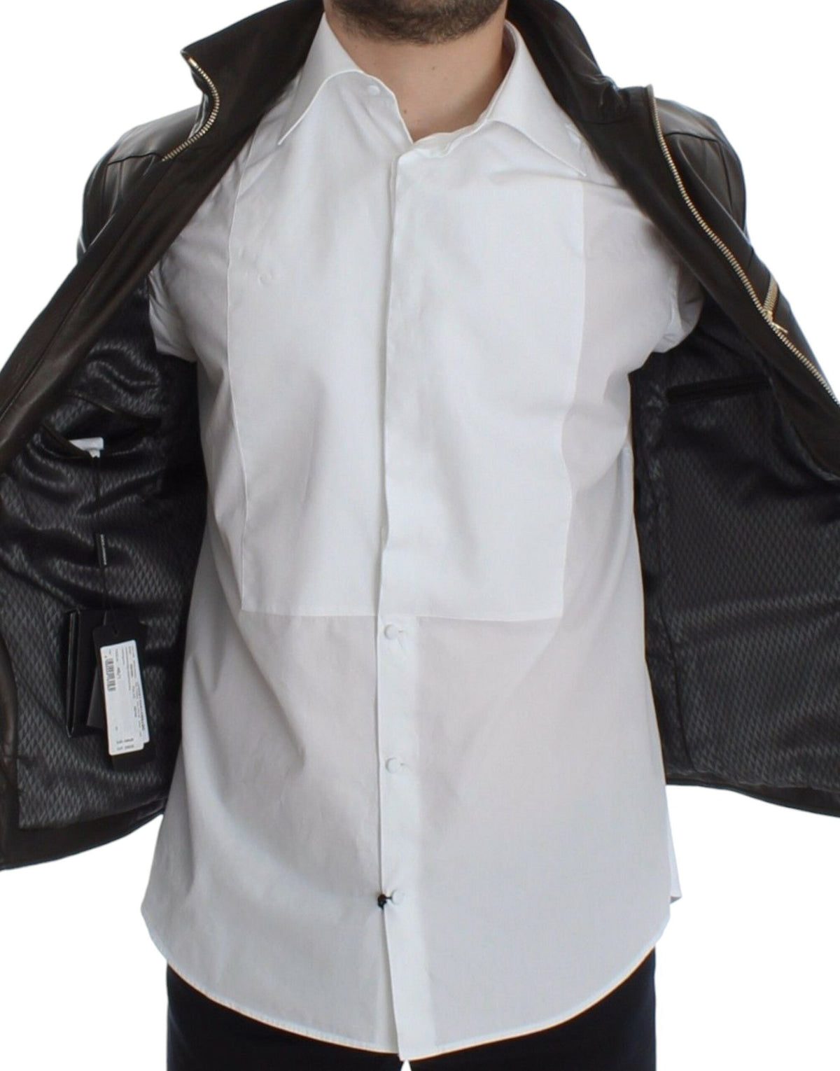 Dolce & Gabbana leather jackets for men in brown, product view 4