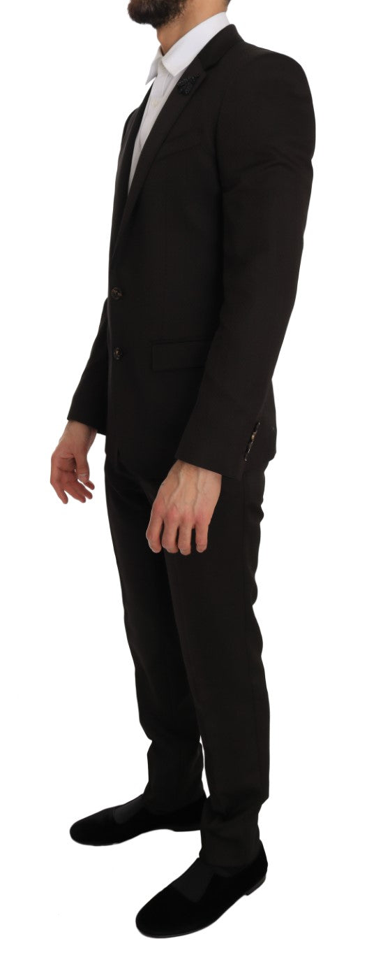 Dolce & Gabbana two-piece suits for men in brown, product view 4
