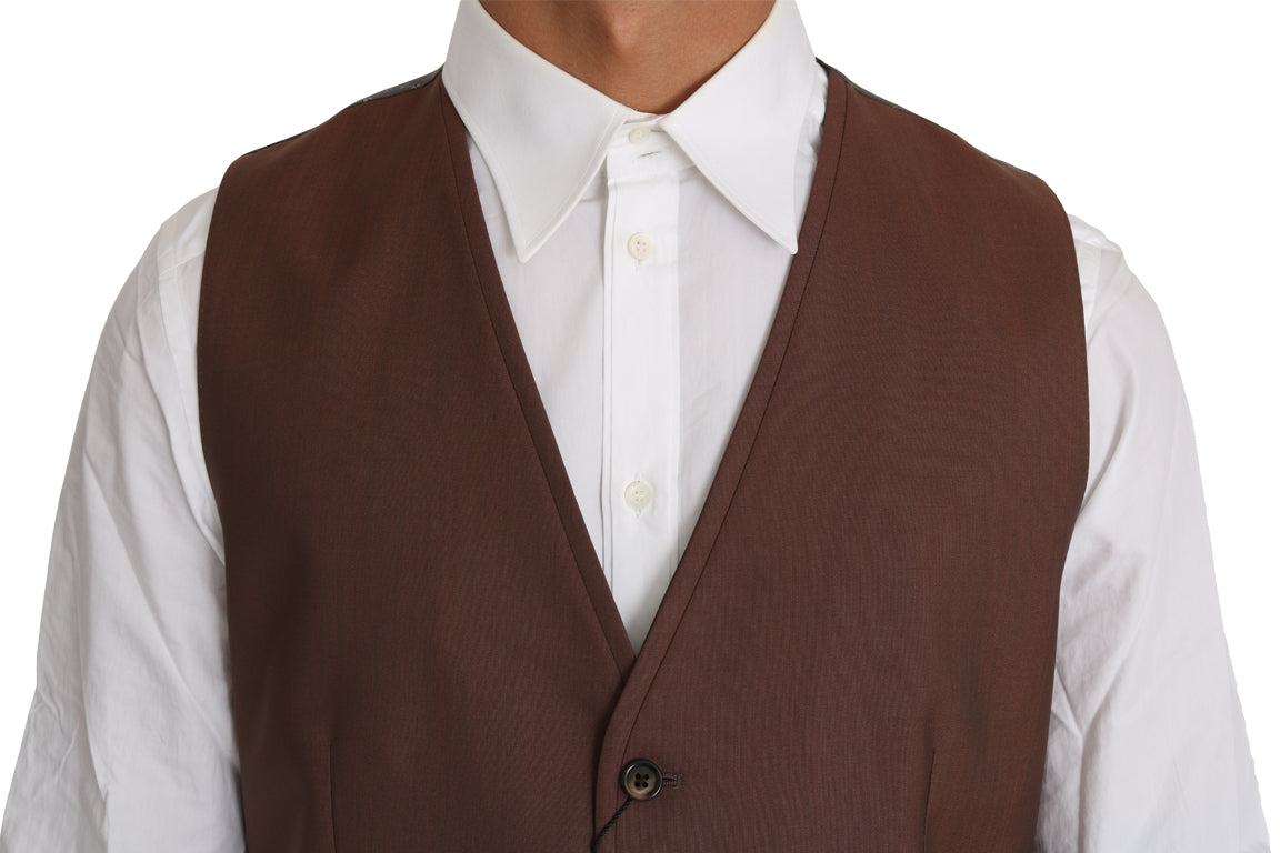 Dolce & Gabbana waistcoats for men in brown, product view 3