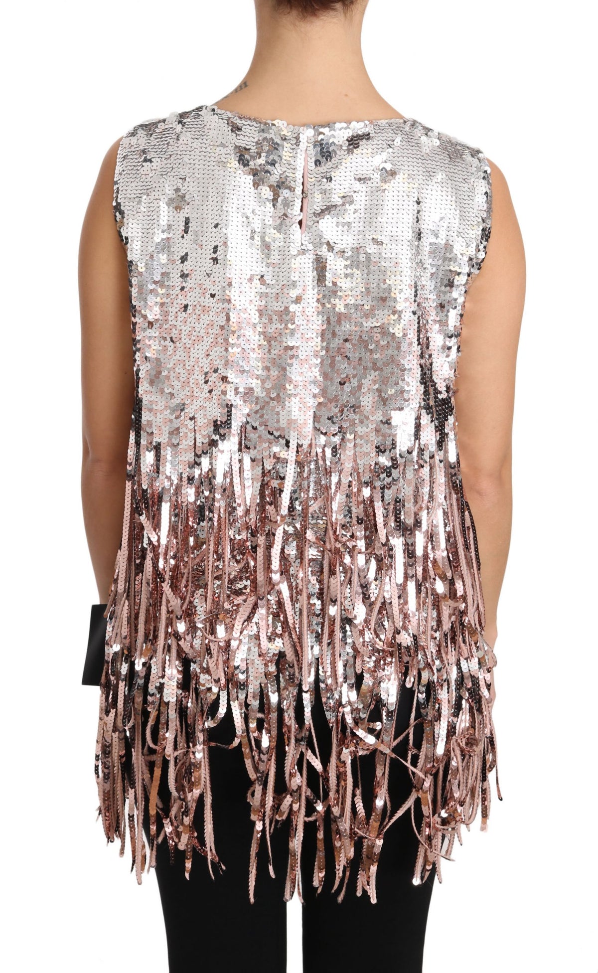 Dolce & Gabbana tank tops for women in gold and pink, product view 2