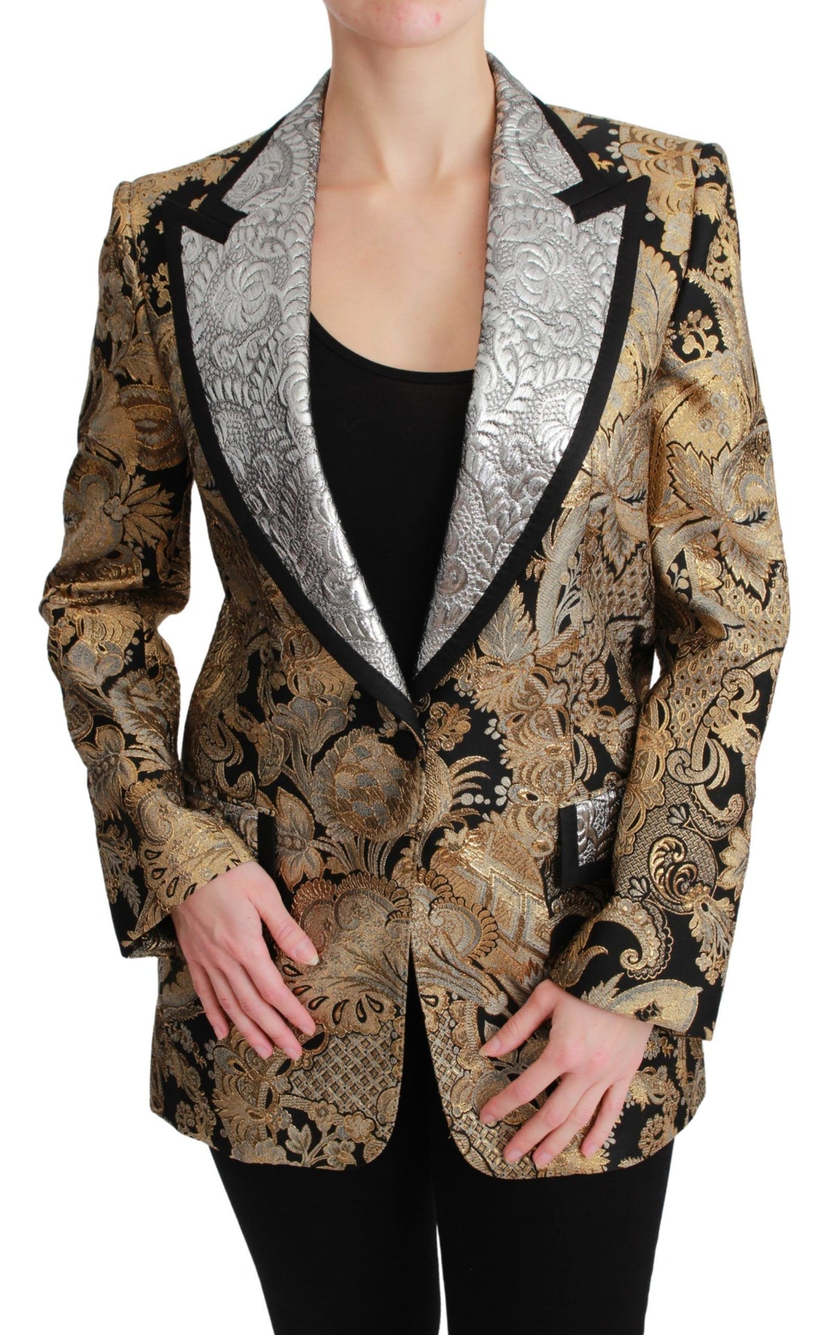 Dolce & Gabbana blazers for women in gold, product view 1