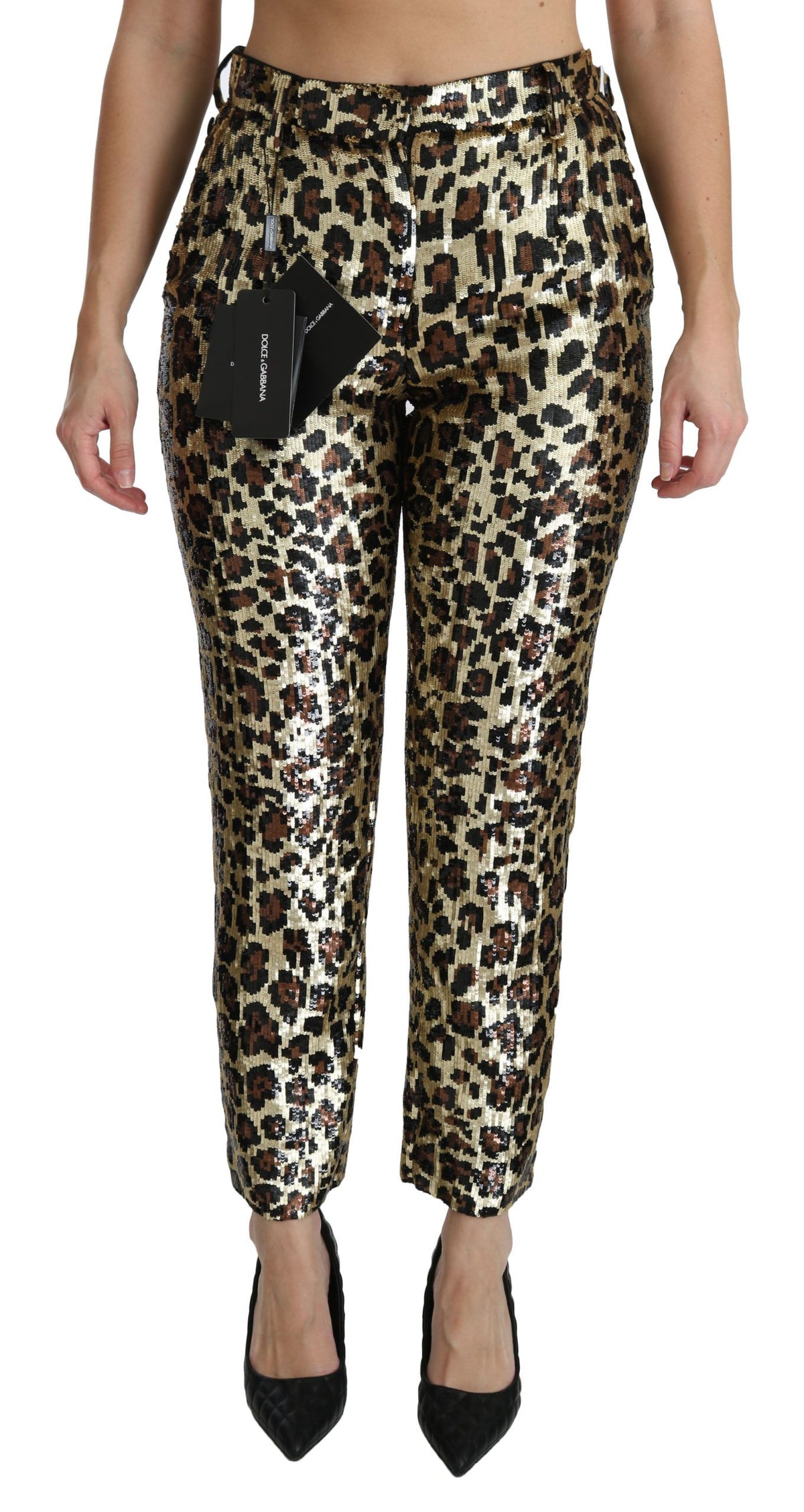 Dolce & Gabbana casual pants for women in gold, product view 1