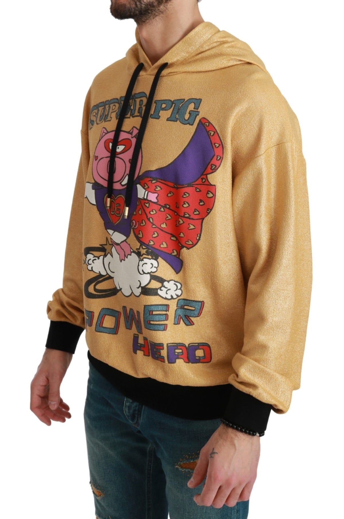 Dolce & Gabbana hoodies for men in gold, product view 2