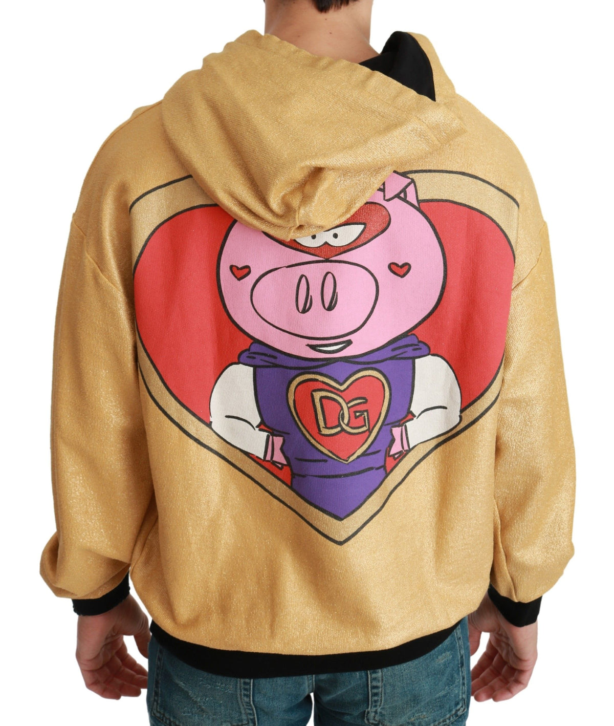 Dolce & Gabbana hoodies for men in gold, product view 3