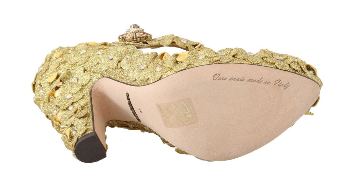 Dolce & Gabbana mid heel for women in gold, product view 3