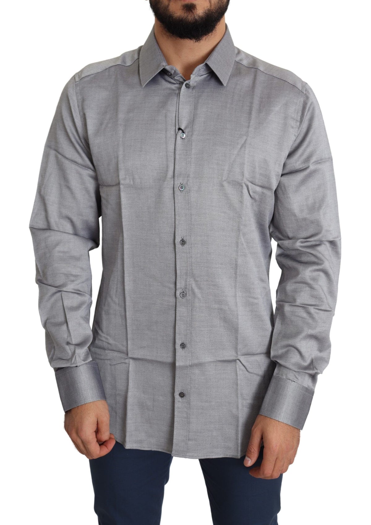 Dolce & Gabbana dress shirts for men in gray, product view 1