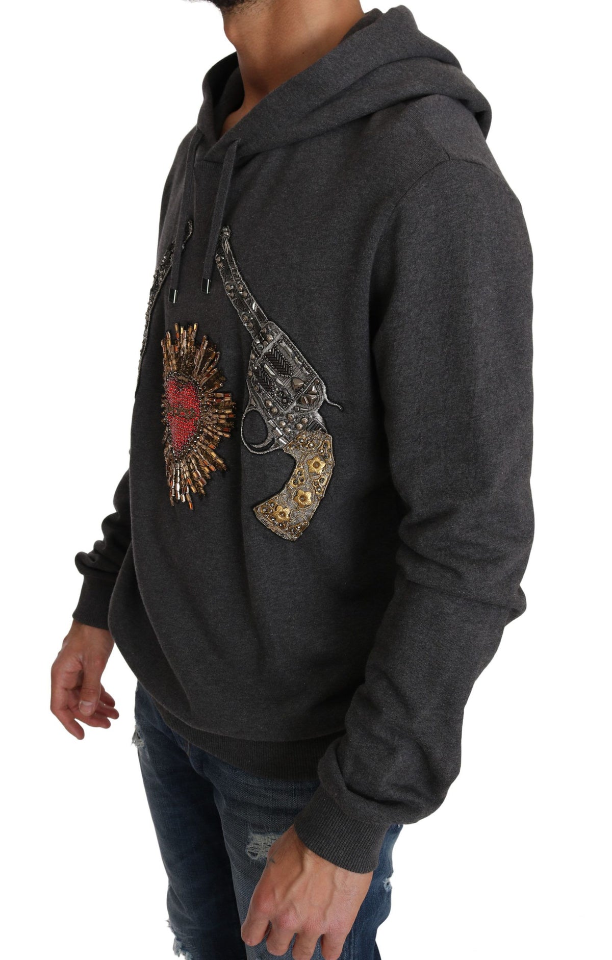 Dolce & Gabbana hoodies for men in gray, product view 2