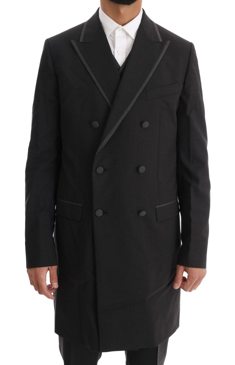 Dolce & Gabbana three-piece suits for men in gray, product view 4