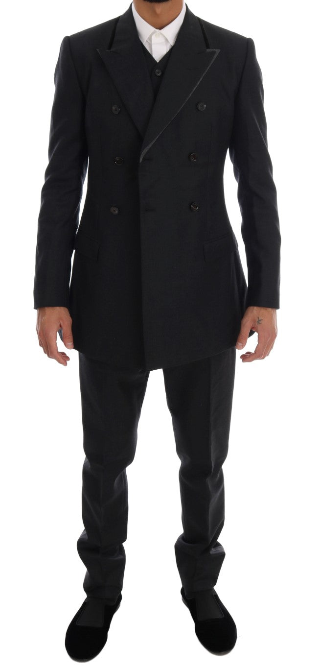 Dolce & Gabbana three-piece suits for men in gray, product view 6
