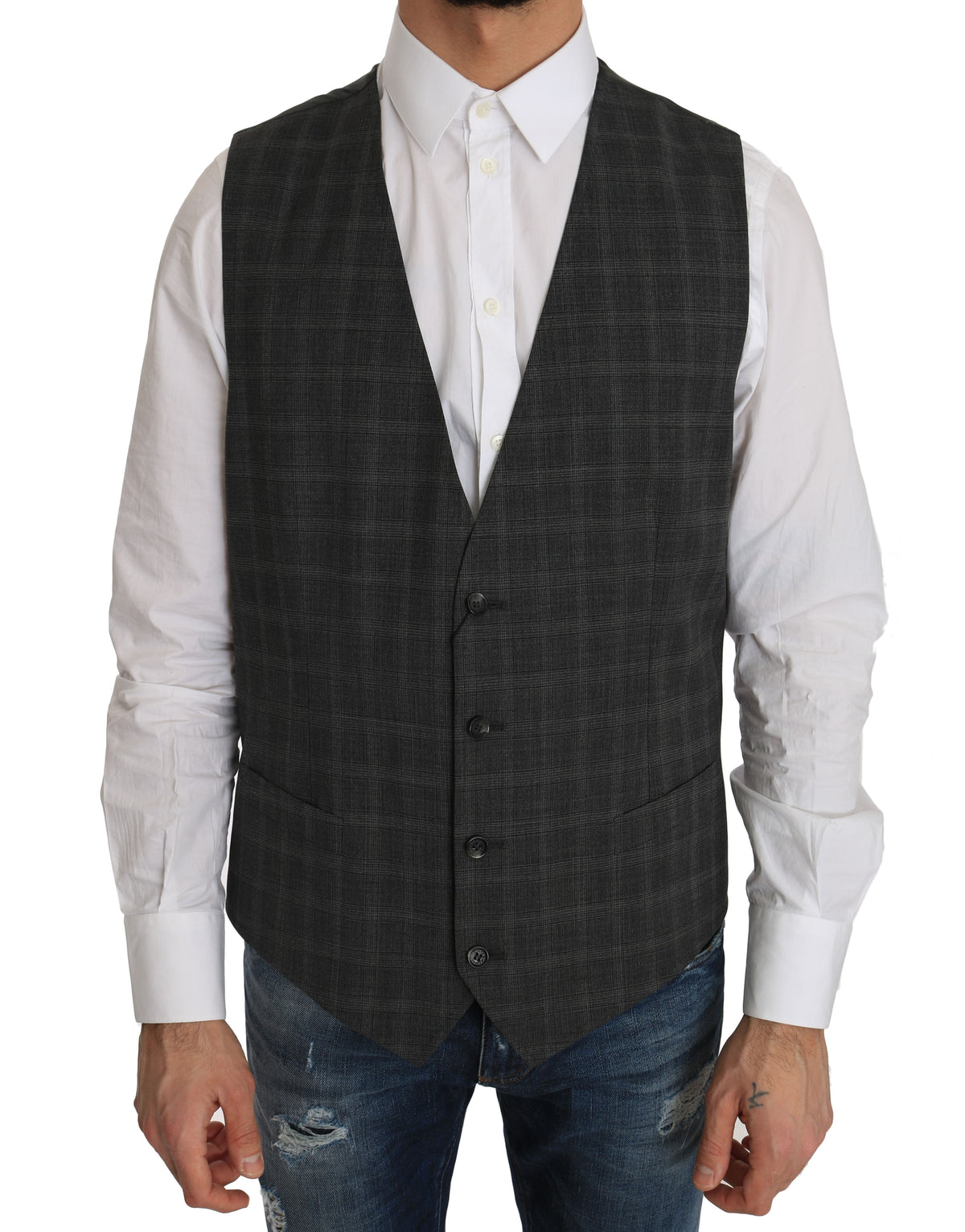 Dolce & Gabbana waistcoats for men in gray, product view 1