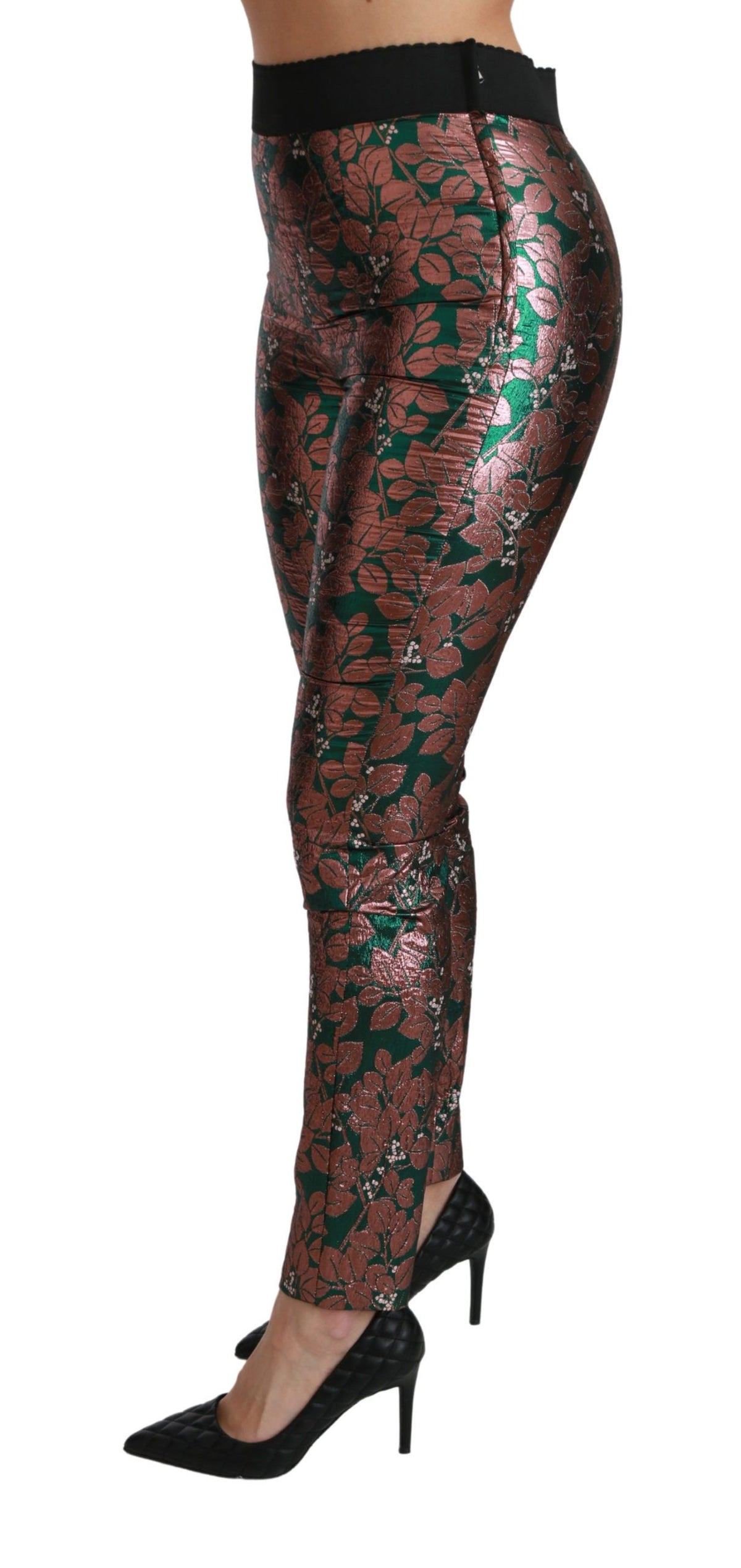 Dolce & Gabbana skinny pants for women in green, product view 4